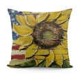 thumbnail image 1 of YINGXI Lumbar Decorative Throw Pillow Cover, America USA Stars Stripes Spring Summer Rectangle Cushion Case Decor, American Fall Autumn Farmhouse Home Decoration 12x12in, 1 of 5