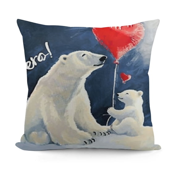YINGXI Me and My Mom Pillow Cover, Mother Bear and Throw Pillow Cover, Meaningful Gifts for Mom, Birthday,, Ideas for Mom Flannel Pillow Covers 20x20in