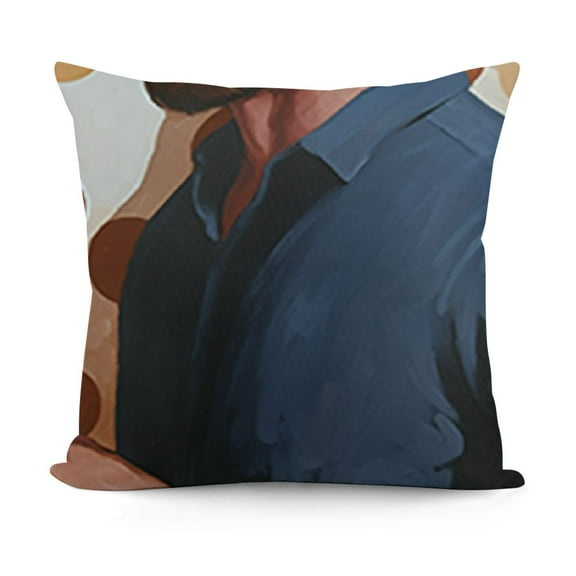 YINGXI  Mid Century Modern Throw Pillow Covers Boho Abstract Aesthetic Navy Blue Orange Pillow Covers Geometric Minimalist Decor for Couch Outdoor Decor 12x12in