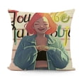 thumbnail image 1 of YINGXI  Motivational Quote Today I Choose Happy Throw Pillow Case, Inspirational Gifts for Teens Kids,Colorful Word Art Decorative Linen Cushion Cover for Sofa Couch Bed 24x24in, 1 of 5