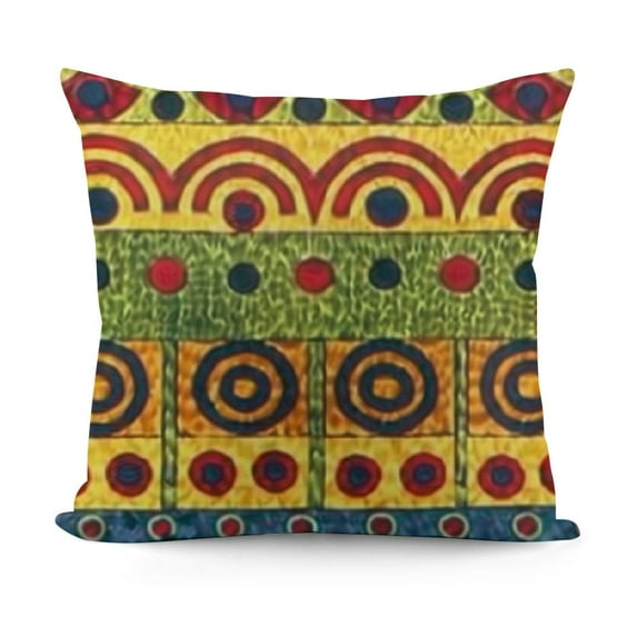 YINGXI Multicolor African Totem Throw Pillow Covers Cases Cotton Linen Burlap Square Decorative Cushion Case Covers Standard Pillowcase for Sofa Couch  18x18in