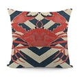 thumbnail image 1 of YINGXI Navy Blue Sea Decor Pillow Covers Ocean Theme --- Pattern Decorative Cushion Cover Coastal Pillowcases,for Beach House 20x20in, 1 of 5