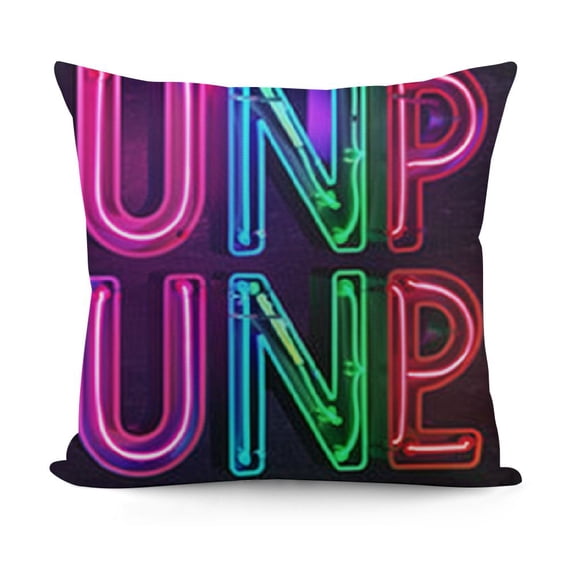 YINGXI Neon Colorful Just One More Game Decorative Throw Pillow Cover, Decorations For Game Boys , for Chair, Gift for Boys Men 18x18in