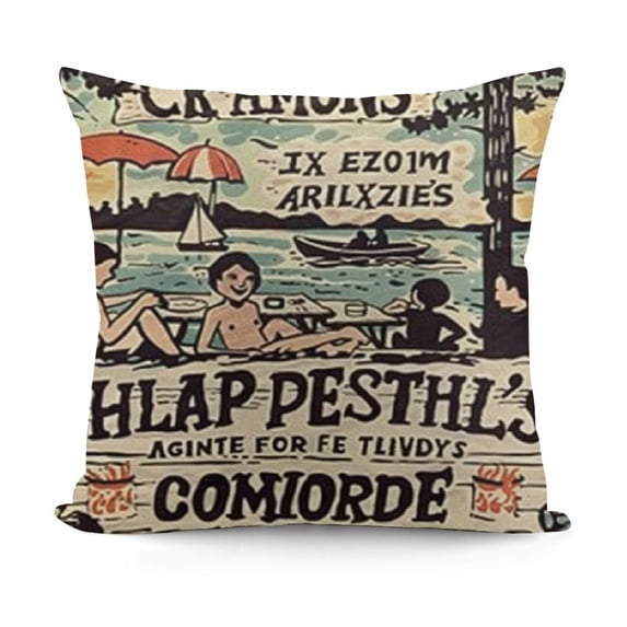 YINGXI Our Camp Rules Throw Pillow Case, Camper Decor, Campers Gifts, RV Decor,RV Trailer Decorative Linen Cushion Cover for Sofa Couch Bed 22x22in