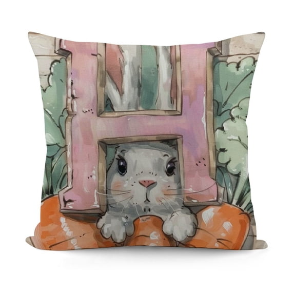 YINGXI Pillow Case for Home Sofa Decor (Pink 22x22in