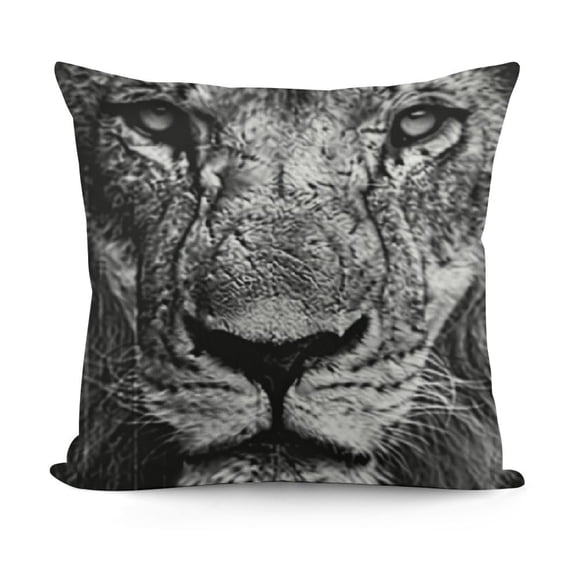YINGXI  Pillow Cases African Wild Lion Face Portrait,Decorative Throw Pillow Covers for Couch Bedroom Living for Girl Boy 22x22in
