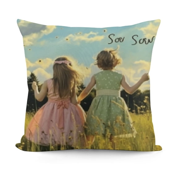 YINGXI Pillow Cover Custom Picture Image Pillow Case Gift for Sister Two-Sides Cushion Cover for Sofa Couch 12x12in