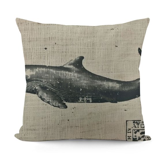 YINGXI Pillow Cover Nautical Theme Sea Home Decor Cotton Linen Throw Cushion Case 12x12in