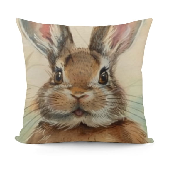 YINGXI Pillow Covers Rabbits Bunny Eggs Pillowcases Decorations for Sofa Couch Bedroom Living Room Cushion Case Decor 20x20in