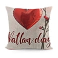 thumbnail image 1 of YINGXI Pillow Covers Red White Throw Pillow Case Cushion Cover for Home Couch Sofa Wedding Anniversary Decoration 22x22in, 1 of 5