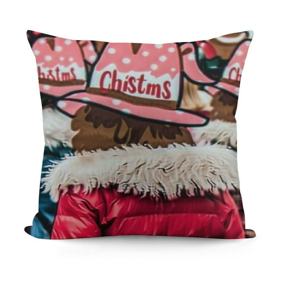 YINGXI Pink Christmas , Christmas Pillows Decorative Pillows, Christmas Pillow , Christmas 12x12in
