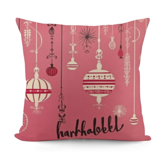 YINGXI Pink Christmas Throw Pillow Covers Tree Pillow Cases Winter Holiday Decorative Cushion Cases for Couch Living Room 24x24in