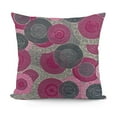 thumbnail image 1 of YINGXI  Pink and Grey Decorative Throw Pillow Case, Doodle Style Lace Swirled Circle Flower Pattern Ornamental Flourish, Couch Bedroom Living Room Cushion Cover,Fuchsia Magenta Grey 24x24in, 1 of 5