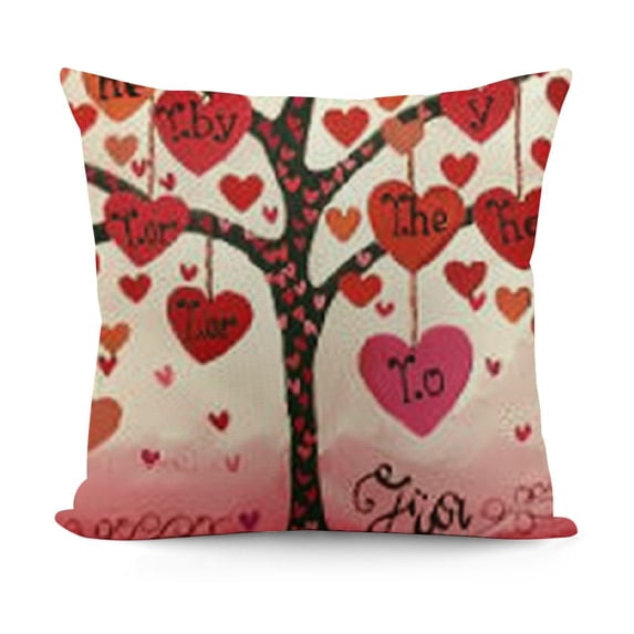 YINGXI Pink Throw Pillow Covers, Wedding Cushion Case Decoration for Sofa Couch 24x24in