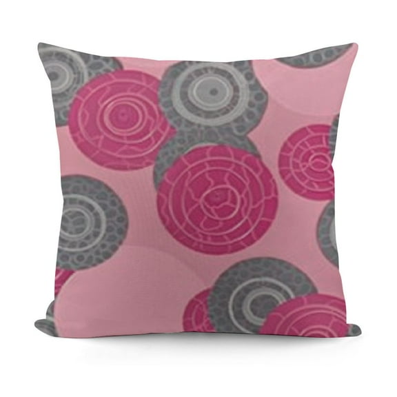 YINGXI Pink and Decorative Throw Pillow Case, Flower , , 12x12in