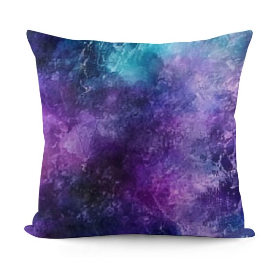 YINGXI Purple Teal Nebula Pillow Covers Decorative Throw Pillowcase 12x12in