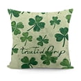 thumbnail image 1 of YINGXI ST Patricks Day Throw Pillow Covers,Green Shamrocks Decoration for Sofa Couch 18x18in, 1 of 5