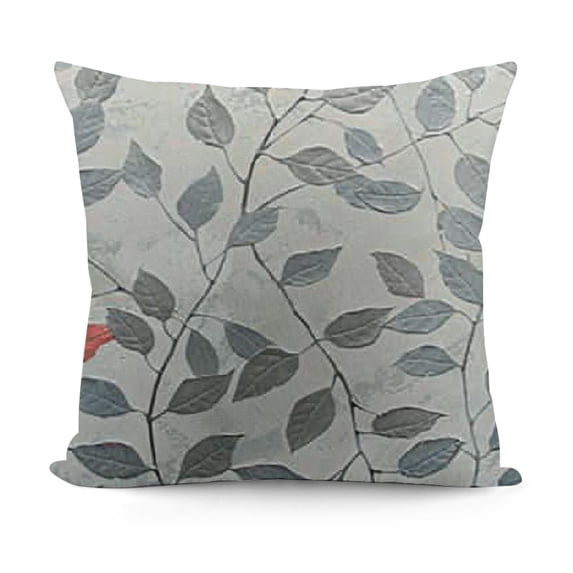 YINGXI  Sage Green Watercolor Leaves Decorative Pillow Covers Cozy Soft Throw Pillowcase Square Couch Cushion Cover for Home Decor Sofa Living Room Bed Car 12x12in