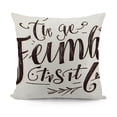 thumbnail image 1 of YINGXI Saying , Heart Warming Text is Not a Big Thing Its Many Little Things, Decorative Square Accent Pillow Case,Charcoal Black 24x24in, 1 of 5