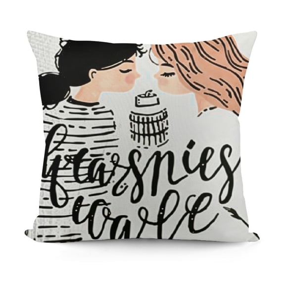 YINGXI Saying Throw Pillow Cushion Cover, Heart Warming Text Our Friendship is Not a Big Thing Its Many Little Things, Decorative Square Accent Pillow Case, Charcoal Black 12x12in