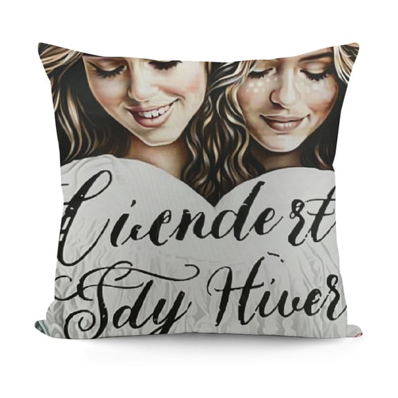 YINGXI Side by Side or Miles Apart, Sisters are Always Close at Heart Throw Pillow Covers Sister Birthday Gifts Valentines for Sister from Sister,Speaiffu Sister Gifts 22x22in