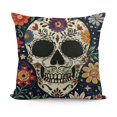 thumbnail image 1 of YINGXI Skull Pillow Cover Throw Pillow Case Colorful Flower Skull Decorative Cushion Cover for Halloween Indoor Outdoor Home Bed Sofa Decoration 24x24in, 1 of 5