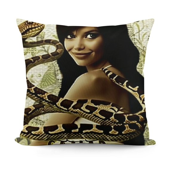 YINGXI Snake Pillow Covers Snake Gifts for Girls Snake Lovers, Snake Decor for Home Bedroom, Just a Girl Who Loves Snakes 24x24in