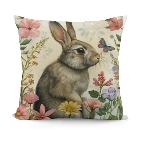 YINGXI Spring Throw Pillow Covers Spring Decorative Pillows Case Soft Velvet Cushion Covers for Couch Sofa Patio Garden Spring Decor 20x20in