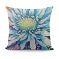 thumbnail image 1 of YINGXI  Square Throw Pillow Cover, Flower Printed Pattern Soft Home Decoration Cushion Cover Pillowcase for Bed Chair Bay Window, Blue &amp; Green 18x18in, 1 of 5