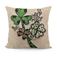 thumbnail image 1 of YINGXI  St. Patrick's Day Pillow Covers Irish Gnome Pillow Case Lucky Shamrock Clover Truck Throw Pillow Cover Farmhouse Cushion Cover for Home Office Couch Sofa Bed 18x18in, 1 of 5