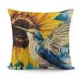thumbnail image 1 of YINGXI  Summer Pillow Covers Hummingbird Sunflower Throw Pillow Covers Summer Farmhouse Cushion Case Decor for Sofa Couch 18x18in, 1 of 5