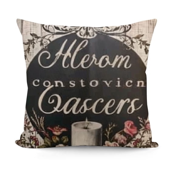 YINGXI Throw Pillow Case Quote Double Sided Decor Pillowcases for Porch Couch Sofa Housewarming Gifts (Beige) 24x24in