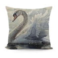 thumbnail image 1 of YINGXI Throw Pillow Cover Beauty Bird Portrait Elegant Animal Wings Lake Nature Pillow Case Decorative Square Cushion for Home Couch Bed 12x12in, 1 of 5