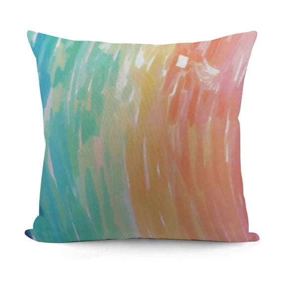 YINGXI Throw Pillow Cover Blue Orange Pink Decorative Pillow Case Home Decor Square Pillowcase 12x12in