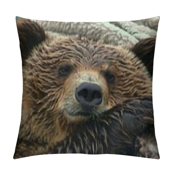 YINGXI Throw Pillow Cover Case Sea Otters Playing Water Swim Cotton Linen Cushion Covers for Couch/Sofa/Kitchen/Car/Boy Gilrs Bedroom Livingroomcase 24x24in