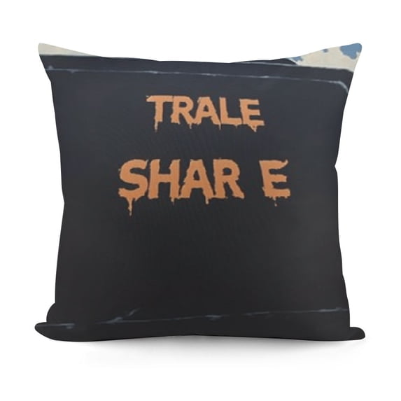 YINGXI Throw Pillow Cover Here Black White Phrase Square Pillow Case Cushion Cover for Home Car Decorative 12x12in
