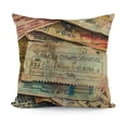 thumbnail image 1 of YINGXI Throw Pillow Cover Luggage Made of Lots Old Boarding Passes Reception and Other Documents Decorative Pillow Cushion Cover Pillowcase 18x18in, 1 of 5