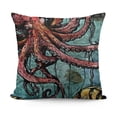 thumbnail image 1 of YINGXI  Throw Pillow Cover Pink Octopus and Fish Home Decor Pillowcase Cushion Cover 12x12in, 1 of 5