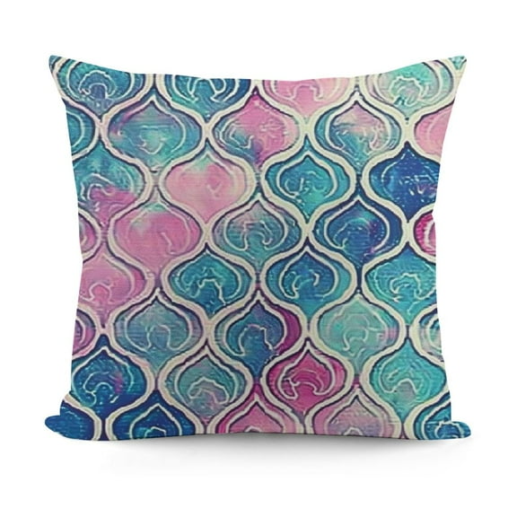 YINGXI Throw Pillow Cover Pink and Creative Decoration Pillow Case Square Cushion Decorative for Couch Bed Home 12x12in