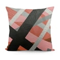 thumbnail image 1 of YINGXI Throw Pillow Cover Soft Pink Black Grey White Design Retro Decorative Pillow Case Striped Home Decor Square Cushion Pillowcase 24x24in, 1 of 5