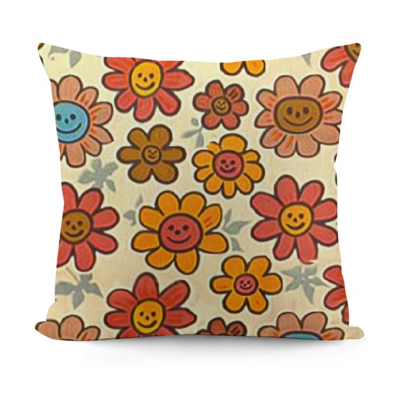 YINGXI Throw Pillow Covers Bold Floral Mushroom Pillow Cases Decorative Cushion Cases for Sofa Living Room 22x22in