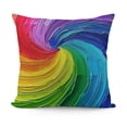 thumbnail image 1 of YINGXI  Throw Pillow Covers Colorful Rainbow Colours Lines Design Square Pillowcase for Home Decor Sofa Car Bedroom Pillow case 22x22in, 1 of 5