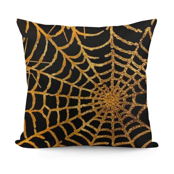 YINGXI Throw Pillow Covers Halloween Spider Web Decor Square Cushion Pillows Cover for Men Women for Couch Bedroom Sofa 18x18in