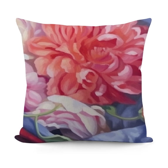 YINGXI Throw Pillow Covers Home Deco 2 Flower Pillow Cases Decorative 12x12in