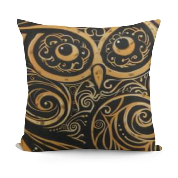 YINGXI Throw Pillow Covers Home Decor Owl Moon Pagan Gothic Vintage Black Gold Pillow Cases Decorative 24x24in