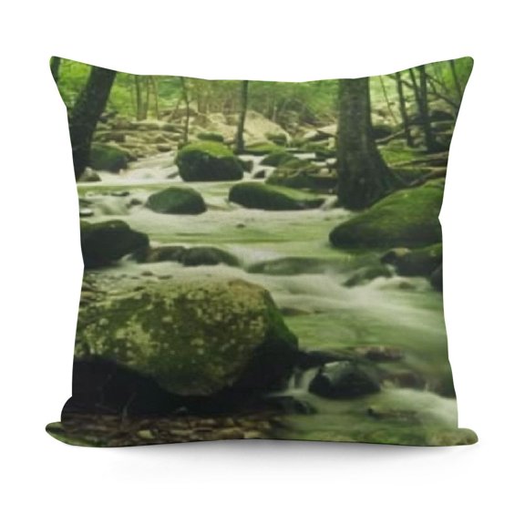 YINGXI Throw Pillow Covers Home Decor Wood Mountain Waterfall Spa Tree Japanese Pillow Cases Decorative 12x12in