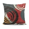 thumbnail image 1 of YINGXI  Throw Pillow Covers Modern Abstract Red and Black White Gray Pattern Retro Stripes Spiral Decorative Pillow Cases Home Decor Square Pillowcases 12x12in, 1 of 5