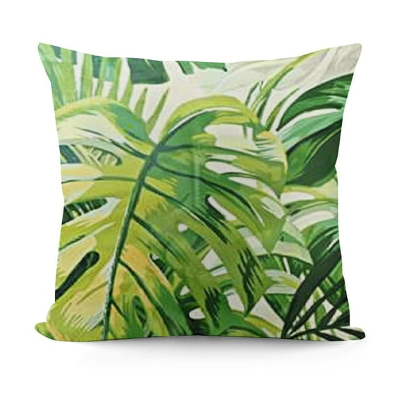 YINGXI  Throw Pillow Covers Palm Tree Tropical Leaf Square Pillowcase for Home Decor Sofa Car Bedroom Pillow case 12x12in