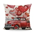 thumbnail image 1 of YINGXI Throw Pillow Covers Pink Love Heart Gnomes Truck Decorative Pillows for Wedding Decor 22x22in, 1 of 5