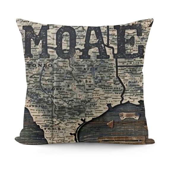 YINGXI Throw Pillow Covers , USA Map Decorative Pillow Cover for Couch, Ohio Gift Farmhouse Patriotic Home Decor Square 22x22in